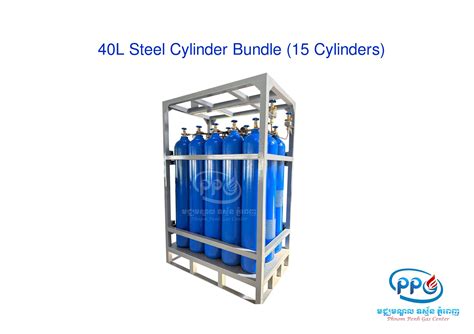 Phnom Penh Gas Center 40l Steel Cylinder Bundle 15 Cylinders