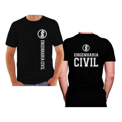 Camiseta Camisa Engenharia Civil Universitaria Manga Curta Shopee Brasil