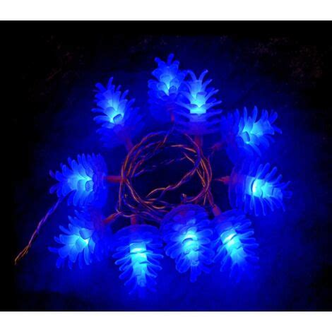 Guirlande Pomme De Pin Lumineuse Led Bleue