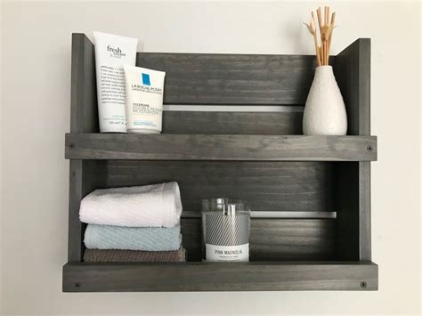 Bathroom Rustic Shelf Bathroom Storage Wall Mounted Shelves Etsy Wall Mounted Bathroom