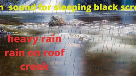 Heavy Rain Sounds For Sleeping Black Screen No Thunder Rain On Roof