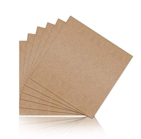 Wood MDF Sheets for Craft Work, DIY MDF Cutouts (7″ x 7″ MDF Board ...