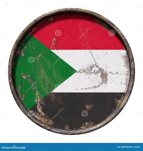 Old North Sudan flag stock illustration. Illustration of brass - 109810792