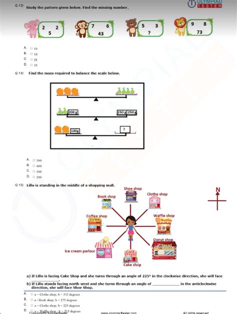 Imo Maths Olympiad Sample Papers For Class 5 Olympiad Tester