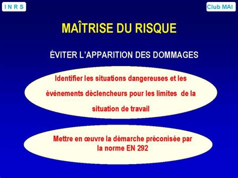 MAÎTRISE DU RISQUE