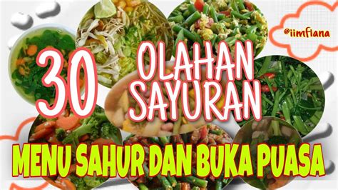 Menu Sahur Dan Buka Puasa Serba Sayur Youtube