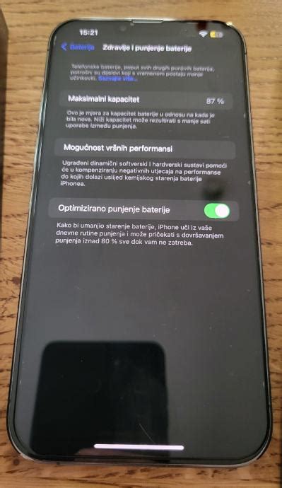 IPhone 13 Pro Max 128GB Graphite Kao Nov Garancija Baterija 87 Zamjen