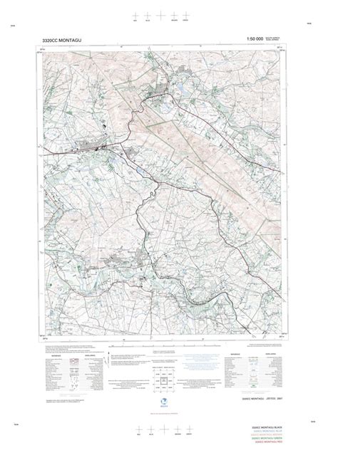 3320CC MONTAGU map by Chief Directorate: National Geo-spatial Information - Avenza Maps | Avenza ...