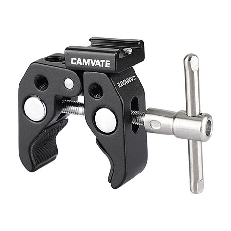 Camvate Super Clamp With Thread Hole Cold Shoe Mount