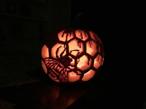 Pumpkin art bee hive carving | Scary pumpkin carving, Pumpkin carving ...