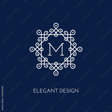 monogram design template Stock Vector | Adobe Stock