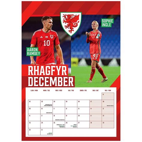 Wales FA 2024 A3 Wall Calendar | Footymania UK