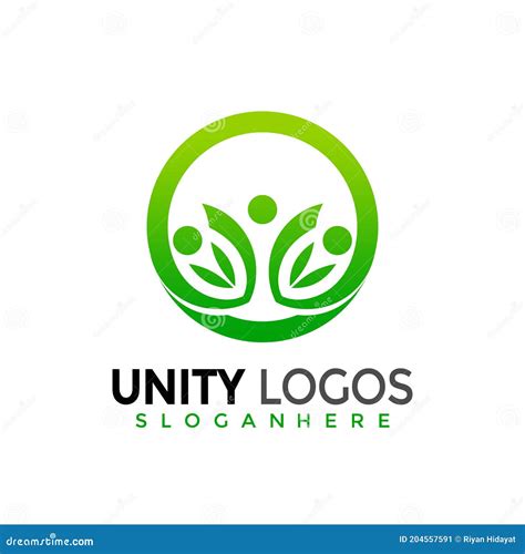 Human Unity Logo People Group Modern Logos Designs Vector Stock Vector