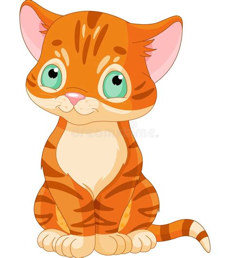 Cute Tabby Kitten Stock Vector Illustration Of Clip 32893584