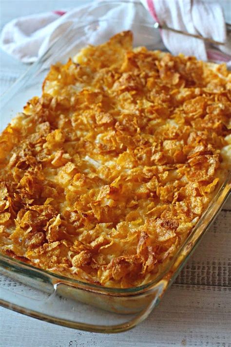 Grandpa Johnson's Cheesy Potato Casserole with Corn Flakes | Recipe ...