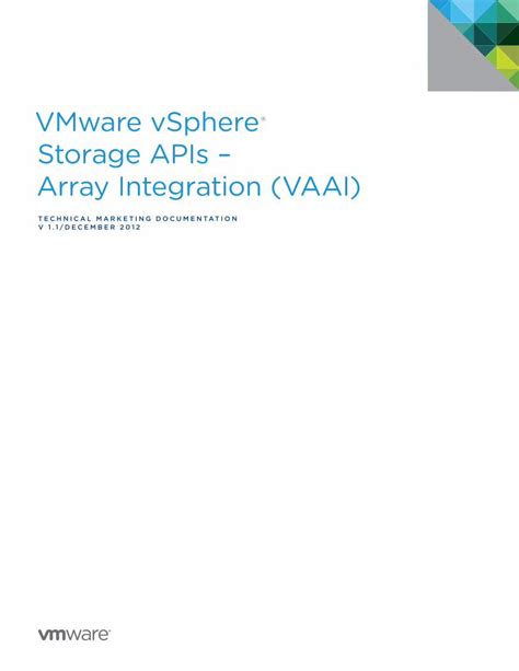 Pdf Vmware Vsphere Storage Api Array Integration Dokumen Tips