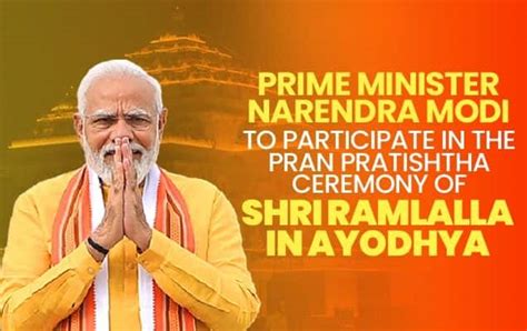 Prime Minister Narendra Modi to participate in the Pran Pratishtha ...