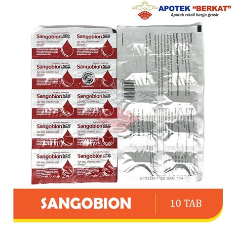 Jual SANGOBION CAPSUL 1 STRIP ISI 10 TABLET PENAMBAH DARAH Shopee