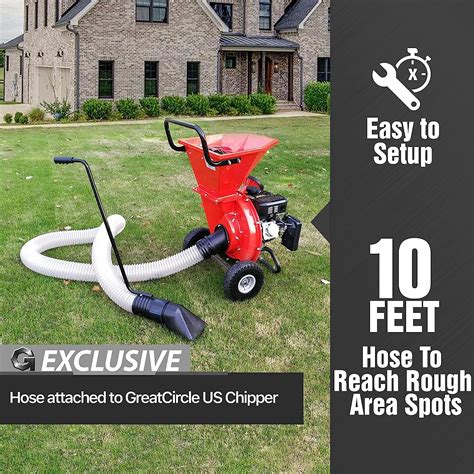 G Wood Chipper Shredder Mulcher Leaf Vacuum Kit 4 Inch X 10 Foot Heavy