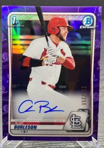 Alec Burleson St Bowman Chrome Purple Refractor Auto Rookie