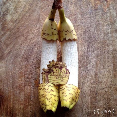 Artist Transforms Bananas Into Works Of Art Banana Art Fruit Doodle