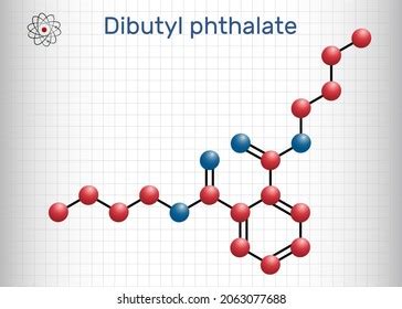 Dibutyl Phthalate Dbp Molecule Phthalate Ester Stock Vector Royalty