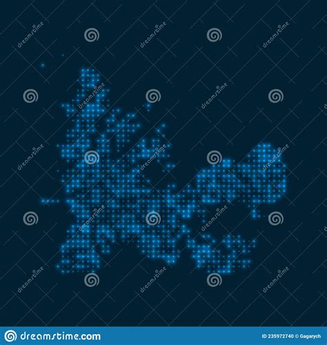 TAAF Dotted Glowing Map Stock Vector Illustration Of Modern 235972740