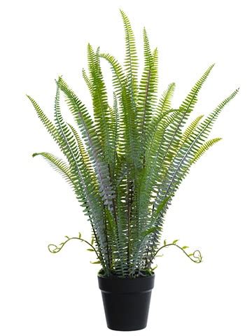 30 Sword Fern Plant In Plastic Pot Green Artificial 4 Pieces