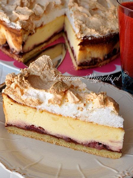 Sernik z truskawkami i bezą Strawberry cheesecake Cheesecake Food