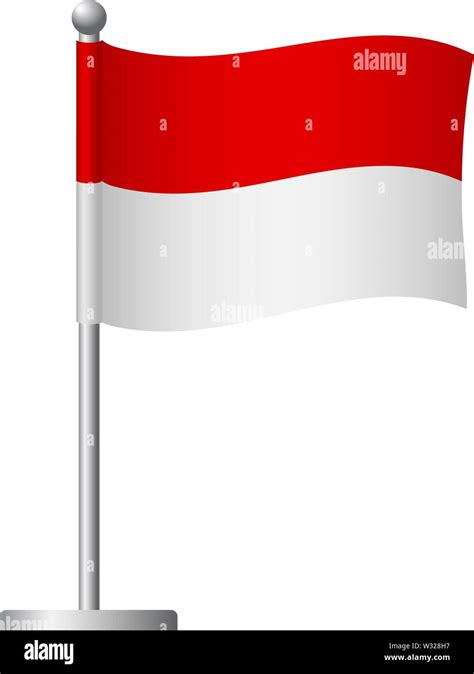 Indonesia Flag On Pole Metal Flagpole National Flag Of Indonesia