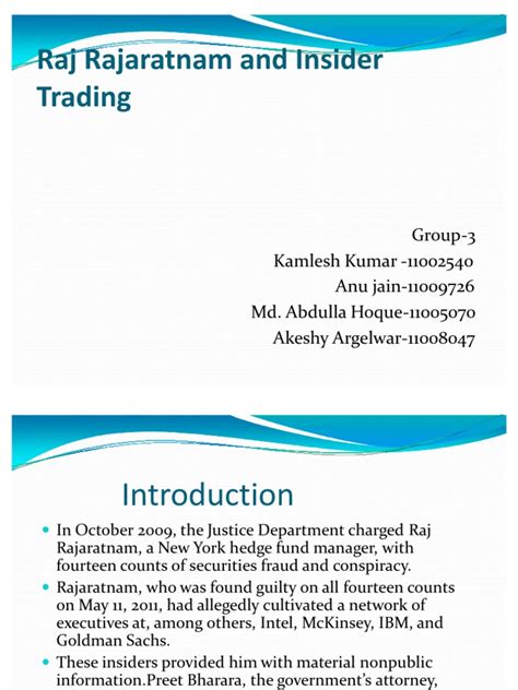 (PDF) Raj Rajaratnam and Insider Trading Ppts - DOKUMEN.TIPS