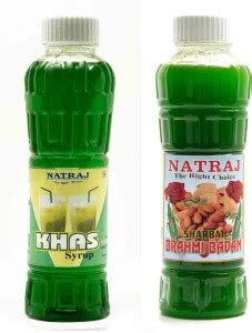 NATRAJ The Right Choice Khus Sharbat Brahmi Badam Sharbat Syrup Pack