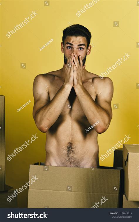 Sexuality Delivery Concept Man Standing Naked Stock Photo Shutterstock