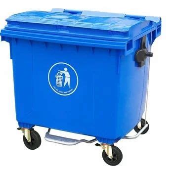 Blue Ltr Plastic Dustbin Trolley Surhd Enterprise Id