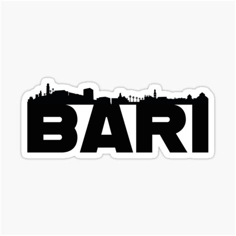 Bari Italy Skyline T Idea Sticker For Sale By Artludwigs Redbubble