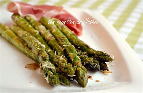 Ma cuisine au fil de mes idées Asperges vertes grillées au parmesan