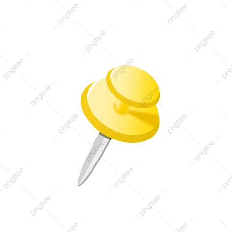 Yellow Push Pin Png