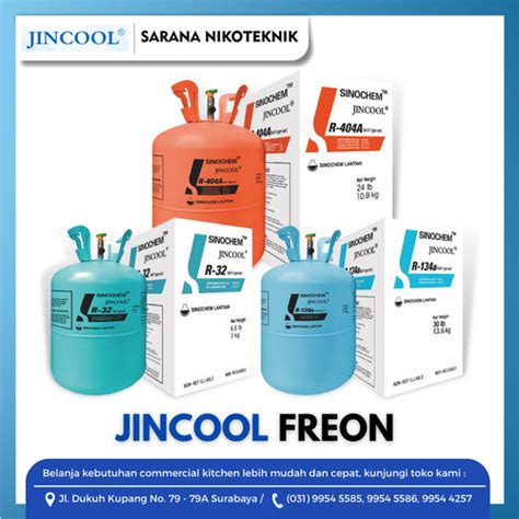 Jual Freon Jincool Sinochem R404 R410 R407 R134 R410 3KG Kota