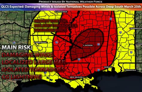 Qlcs Expected Damaging Winds And Isolated Tornadoes Possible Across The