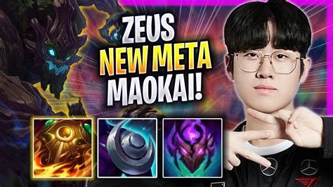 Zeus Crazy New Meta Maokai Top T Zeus Plays Maokai Top Vs Renekton