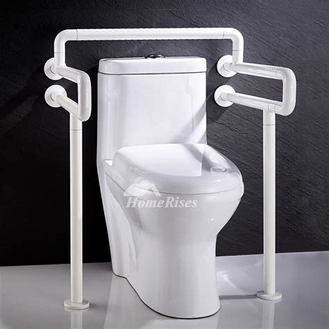 Handicap Toilet Grab Bars Floor Mounted Stainless Steel Bathroom Grab Bars For Elderly Safety