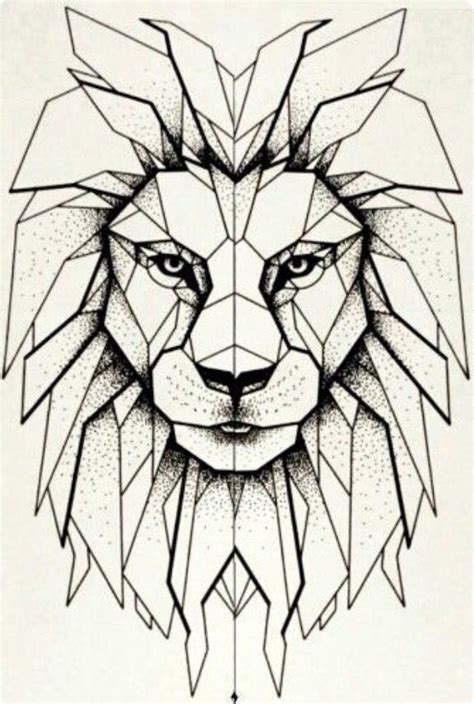 Geometric Art Diy Geometric Lion Tattoo Geometric Drawing Geometric