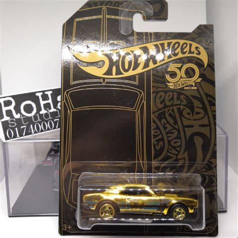 Hot Wheels 67 Camaro Gold Chase Car 50th Anniversary Shopee Malaysia