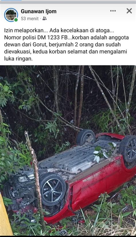 Aleg Gorut Ariyati Polapa Kecelakaan Mobil Masuk Jurang Di Desa Atoga