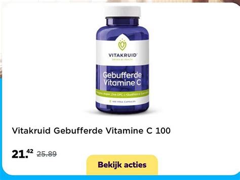 Vitakruid Gebufferde Vitamine C 100 Aanbieding Bij Plein 1Folders Nl