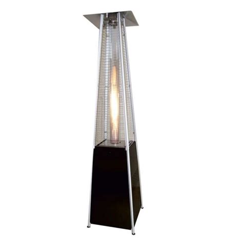 Estufa Terraza Piramidal Color Negro A Gas Propano 13kw Flamme Piramide Negra Altura 227 Cm