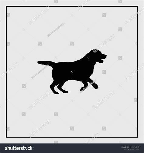 White Background Dog Vector Silhouette Stock Vector (Royalty Free ...