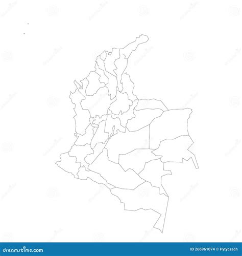 Colombia Political Map Of Administrative Divisions Cartoon Vector