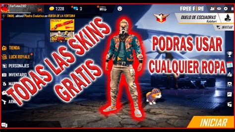 COMO TENER TODAS Las SKINS CUALQUIER ROPA GRATIS En Free Fire PARA