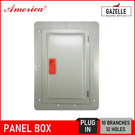 America Panel Box For 2 Pole Plug In Circuit Breakers 10 Branches 12